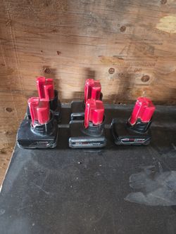 Milwaukee M12 RedLithium Battery Lot of 5
