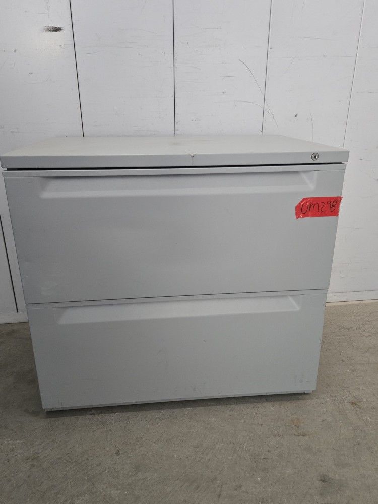 Solid Metal File Cabinet With Key By Herman Miller