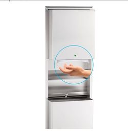 Bobrick B-3974 Automatic Universal Paper Towel Roll Dispenser, Recessed Wall Mount Design with Touch Free Dispensing, 800 ft Towel Capacity, Removable