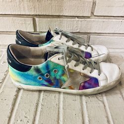 Golden Goose Super-Star Tie-Dye Canvas Sneakers Women’s Size 37 (US 6.5–7)