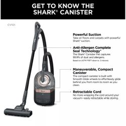 BNIB Shark Corded Canister Vacuum (hardwood use only, not carpet) 