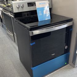 New Scratch And Dent Whirlpool 5 Burner Glass Top Stainless Steel Range. 1 Year Warranty 