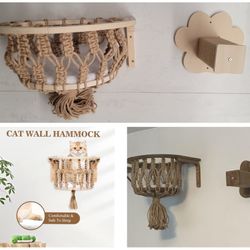 Cat Basket & Scratch Post Wall Mounted 