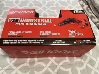 Brand New BEIHONG V20 6" Mini Chainsaw - 2 Batteries + 3 Chains Deluxe package