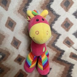 Gerry Giraffe Bright Stripes Hot Pink 12
