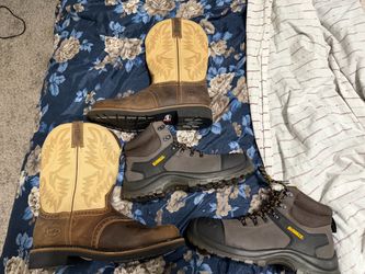 Dewalt boots & Justin boots ….10 men