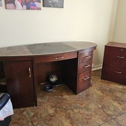 Desk And Cabinet