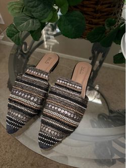 Black/Pewter Mules 8
