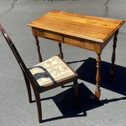 Antique Desk And Chair