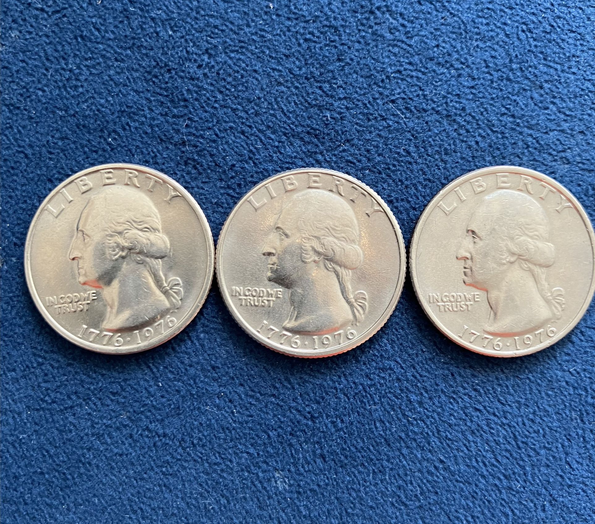 Lot of 3 1(contact info removed) Quarters NO MINT
