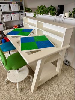 Custom Lego/study desk with chairs