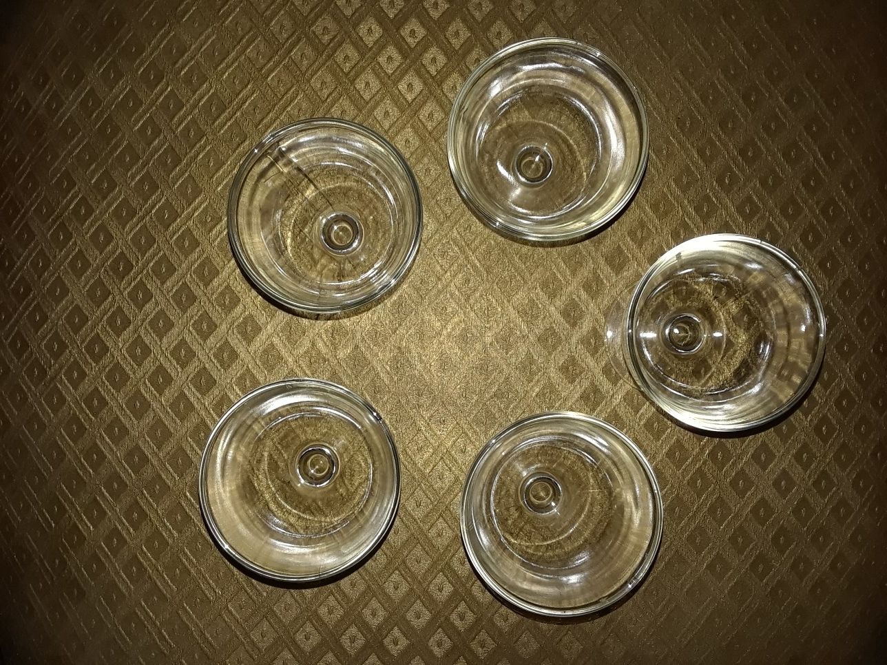 5 Small Sorbet Custard Dessert Cups glasses