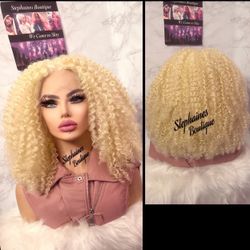 Human Hair Blended Lace Front Wig 