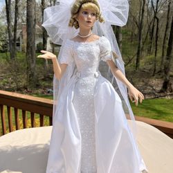 Ashton Drake “With This Ring” Porcelain Bride Doll Wedding Gown