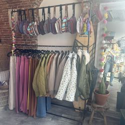 Iron Handmade Clothing Display Rack 