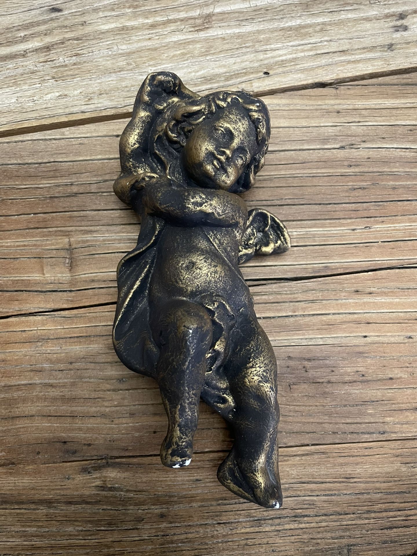 Heavy Plaster Cherub Angel Wall Hanging Decor