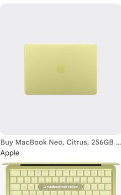 Macbook neo citrus 2026