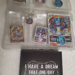 Gamer Wall Design And V-Star Pokemon Cards