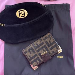Vintage Fendi make up bag an address book