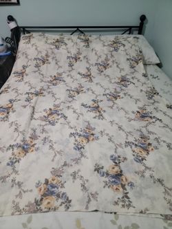 Flower Patterned See Through Curtains