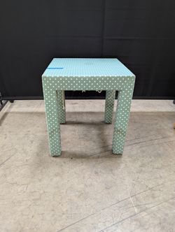 Charming Polka Dot Square Accent Stool