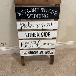 Welcome To Our Wedding Sign 