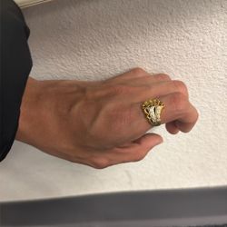 21k Gold Ring With Real Diamonds