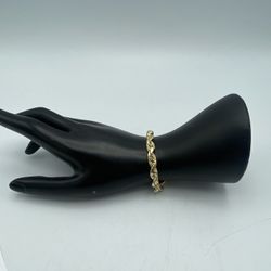 14kt Yellow Gold Solid Rope Bracelet 8.5”