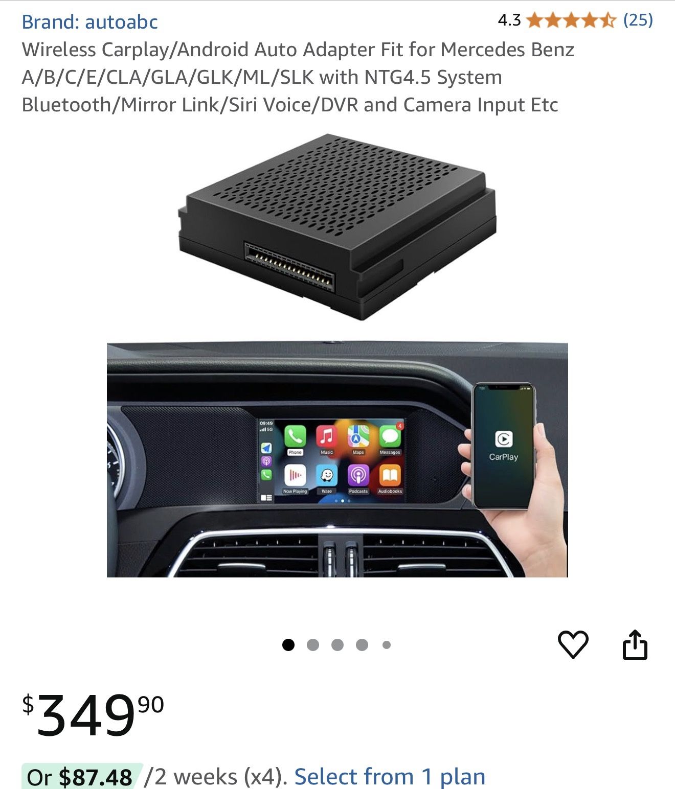 Apple Car Play/Android Audio Receiver