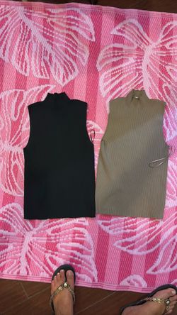 Ribbed Mock Neck Sleeveless Mini Dress Set of 2