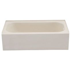 Bootz Industries Maui 60 in. Right Drain Rectangular Alcove Soaking Bathtub in Bone