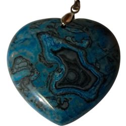 Large Natural Heart Pendant Necklace [Pen182]