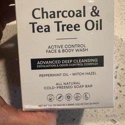 Charcoal And Tea Tree Soap Bars Set Of 2