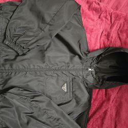 Prada crop top jacket w/hoodie