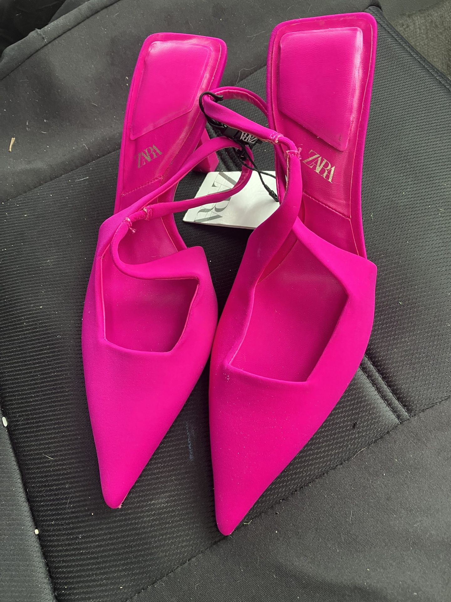Zara Neon Pink Heels 