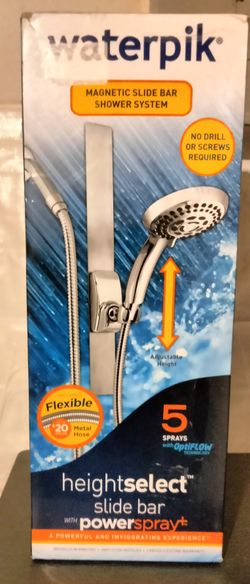 Waterpik Slide Rail Height Select with PowerPulse Therapeutic Massage