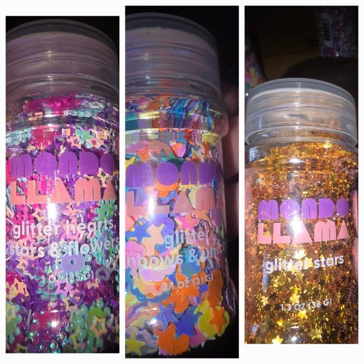 💥NEW 3 ARTS AND CRAFTS SHAKER BOTTLES OF STARS, UNICORNS, AND FLOWERS