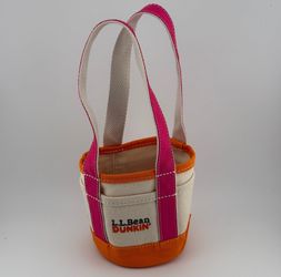 L.L.Bean x Dunkin’ Mini Boat and Tote Cup Holder Bag Pink Orange Limited