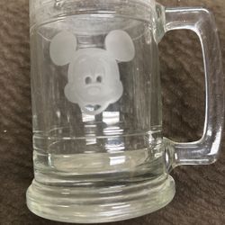 Vintage Disney Mickey Mouse Glass Mug