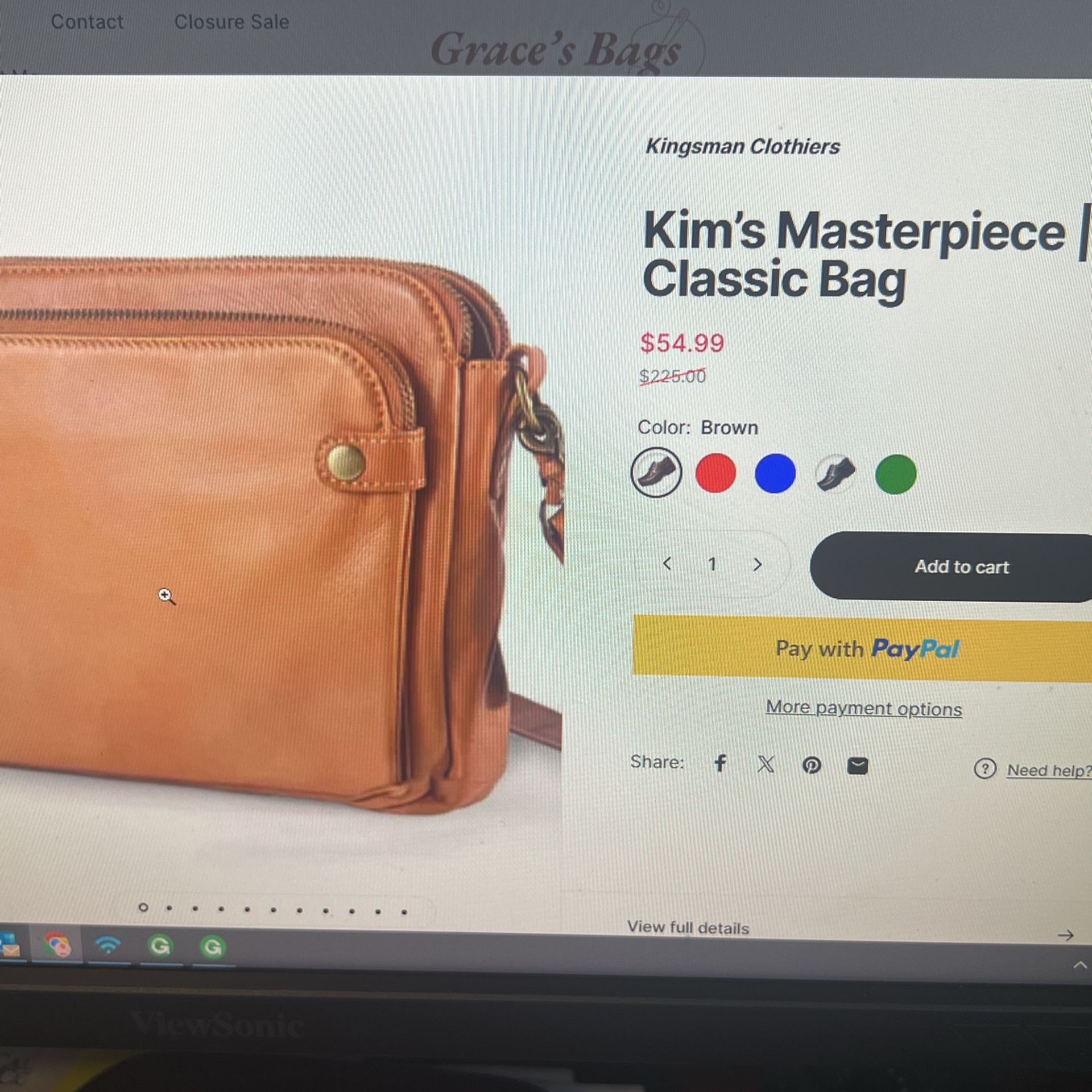 SALE!! Gracie Leather Bag