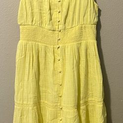 American Eagle Yellow Midi Dress, Size Medium
