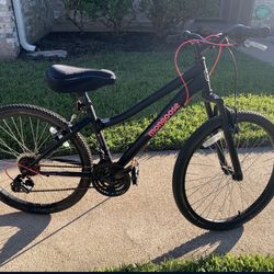 Mongoose Excursion Mountain Bike, 24-inch wheel, 21 speeds, black