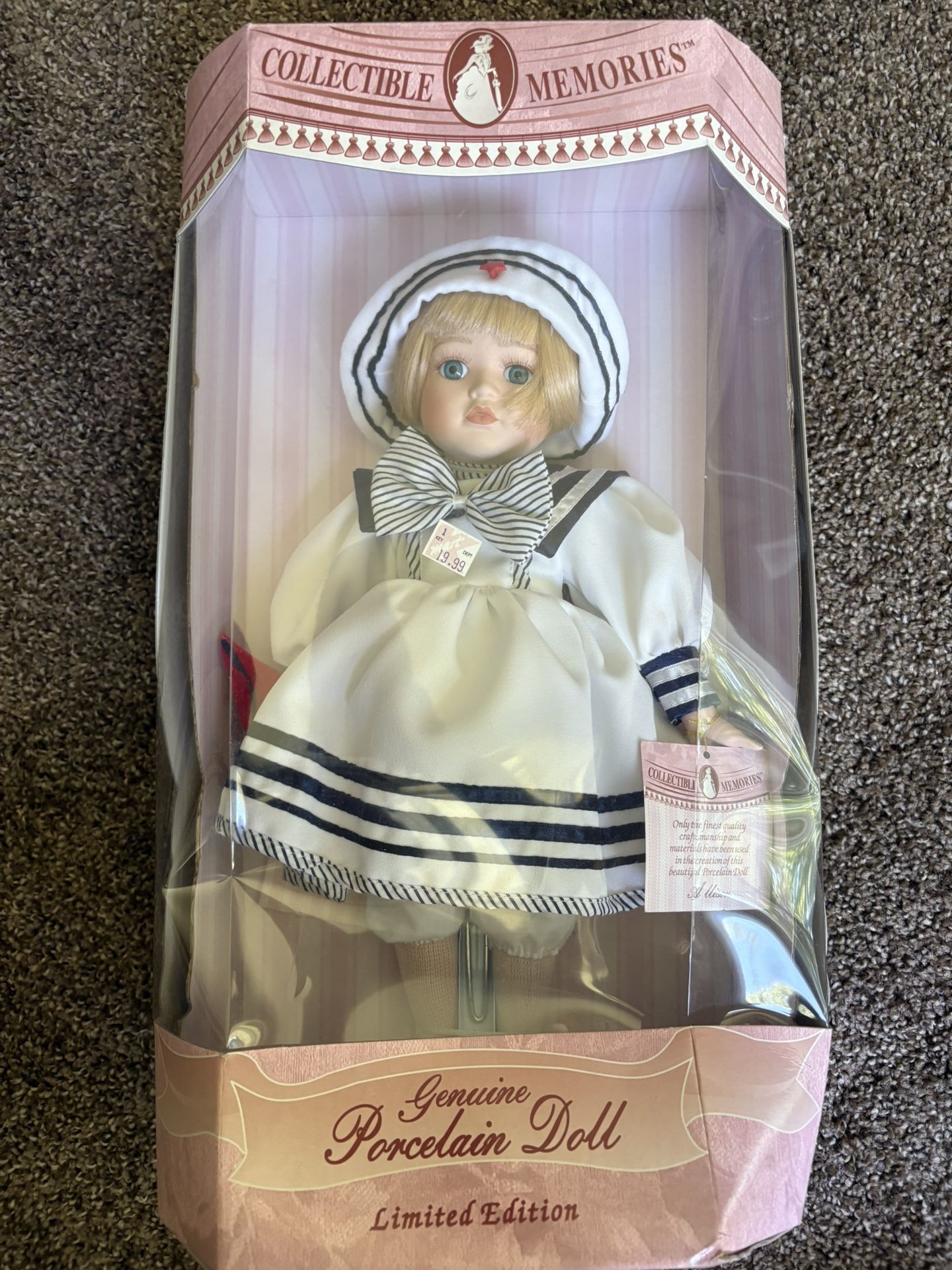 Collectable Memories Limited Allison Collectors Edition Porcelain Sailor Doll