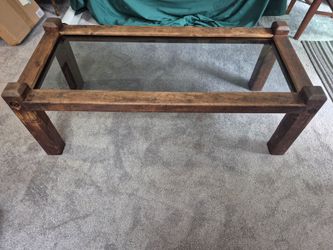 Rustic Wood & Glass Coffee Table

Great restoration project!