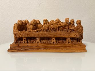 The Last Supper Sculpture Hand-Carved in Bethlehem Olive Wood