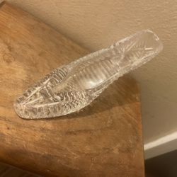 Shoe. Made out of clear crystal(.New) see Appreciate The Full Beauty