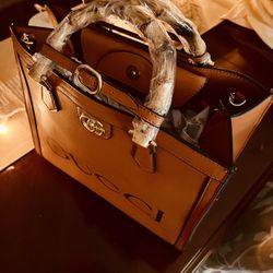 Tan Bamboo Handle Tote