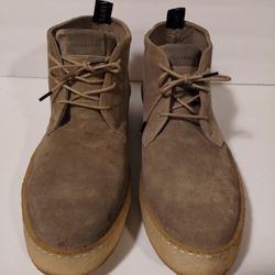 Allsaints kit Brown Leather Chukka Suede Lace Up Ankle Casual Boots Size 12. 