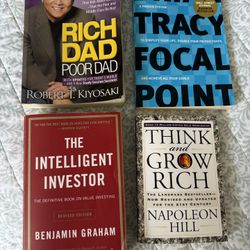 4 book set Rich Dad Psychology of money
