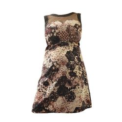 Various Violet Floral Hexagon shape Dress